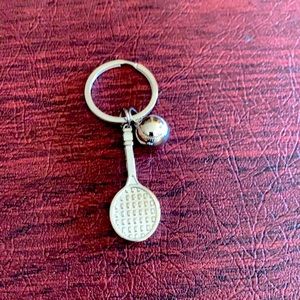 Metal Tennis racket and ball keychain qty 3